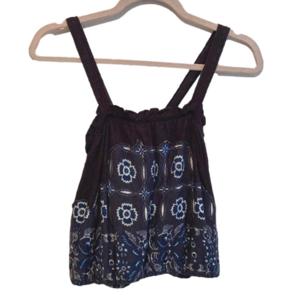 Free People Womens Bubble Crop Top Blouse